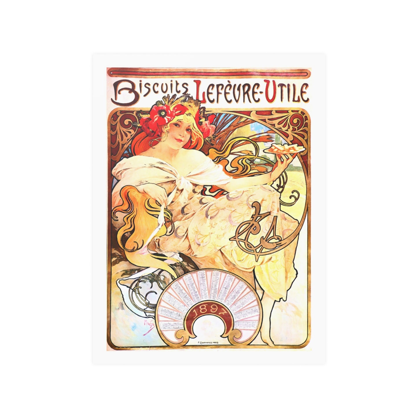 Biscuits Lefèvre-Utile | Alphonse Mucha | Poster