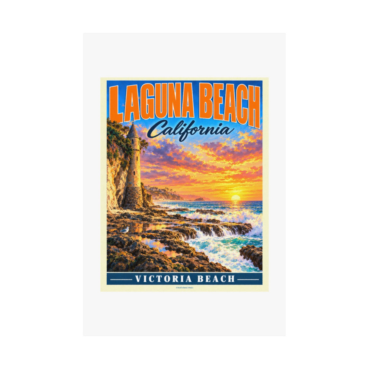 Victoria Beach Tower, Laguna Beach | Pacific Moderne Poster