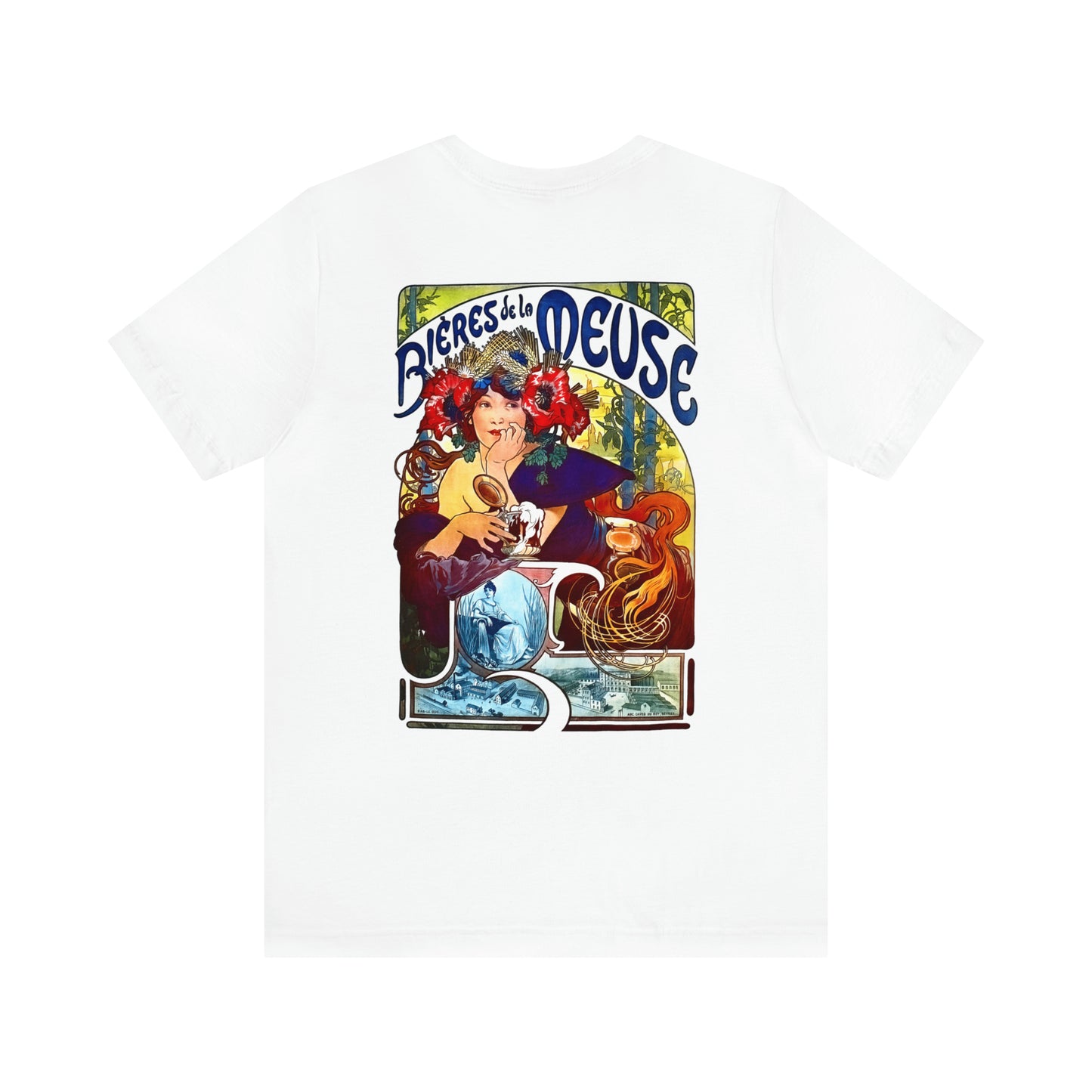 Bieres de la Muse | Alphonse Mucha | Unisex Jersey Short Sleeve Tee