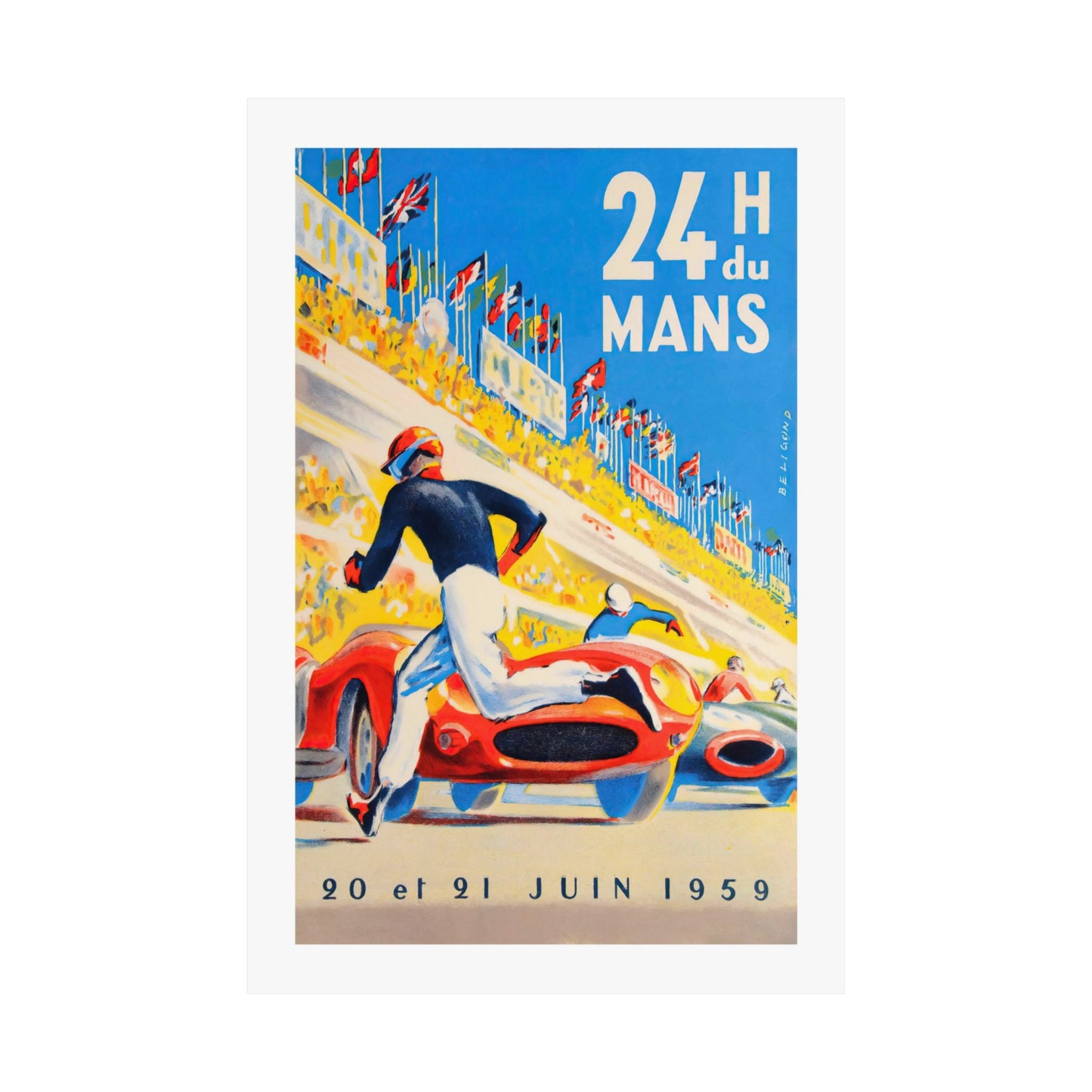 24 Hr Du Mans | 24 Hours of Le Mans﻿ Vintage Reproduction | Poster