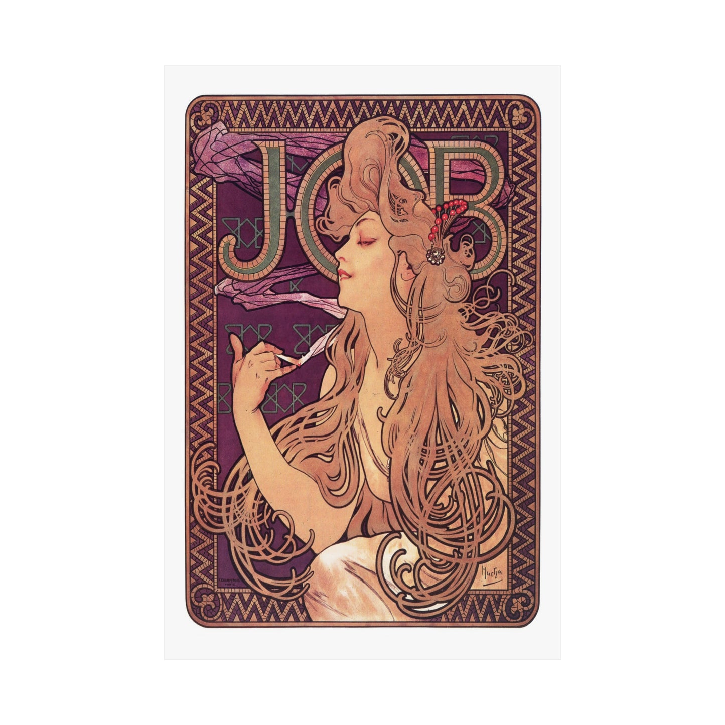 Job (1896) | Alphonse Mucha | Premium Matte vertical posters