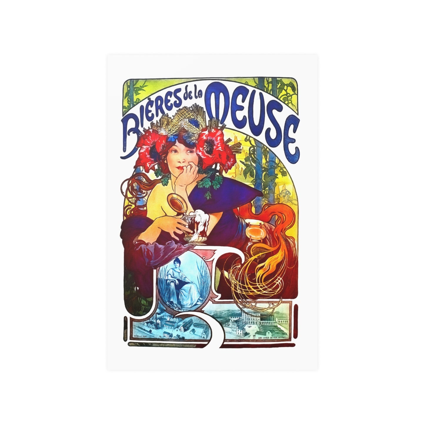 Bieres de la Meuse | Alphonse Mucha | Poster