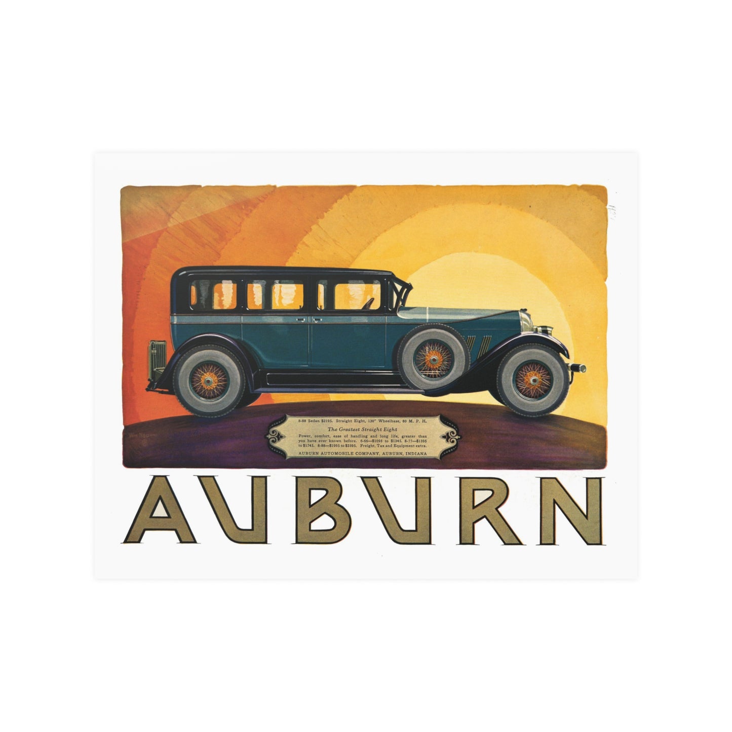 Auburn | Straight-Eight 8-88 | Poster