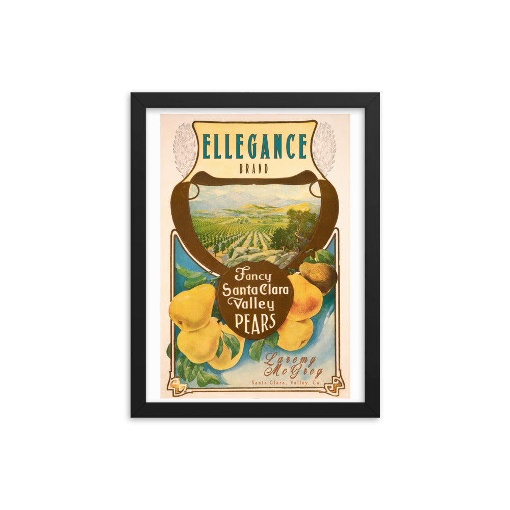 Elegance Pears | Framed poster