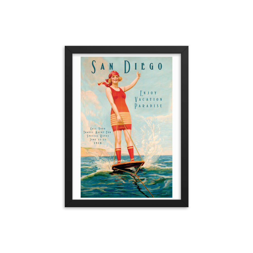 San Diego Vacation Paradise | Framed poster