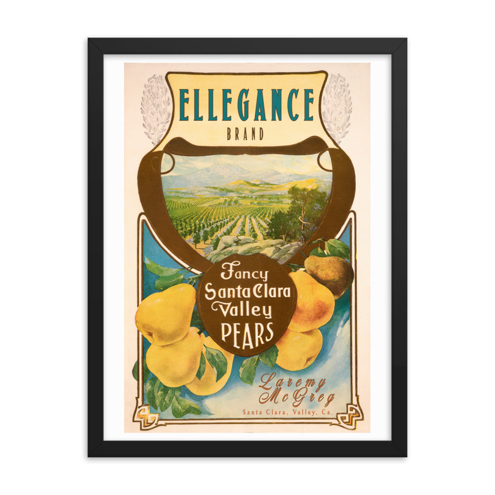 Elegance Pears | Framed poster