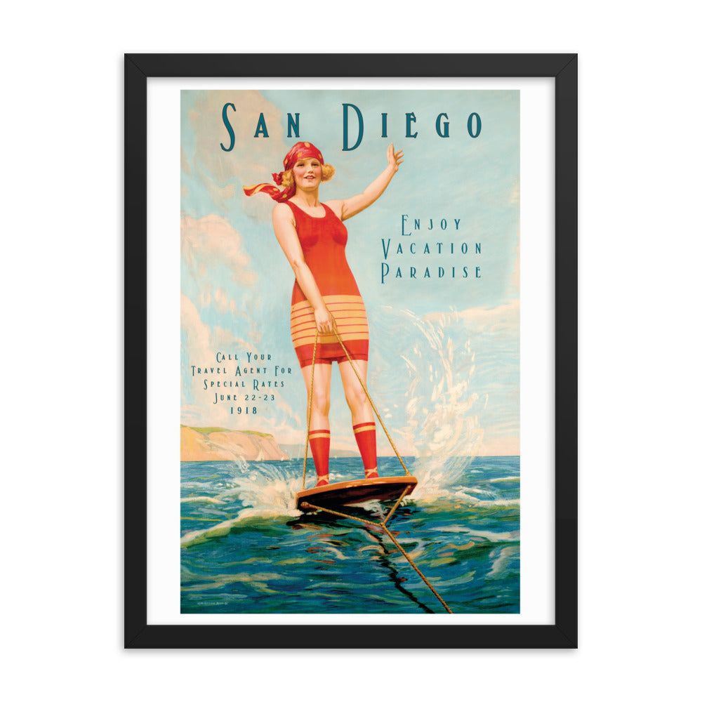 San Diego Vacation Paradise | Framed poster