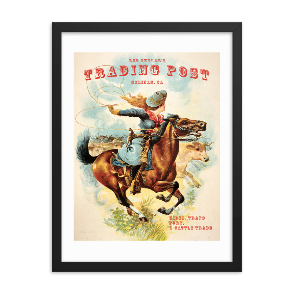 Trading Post - Red Skylar | Framed poster