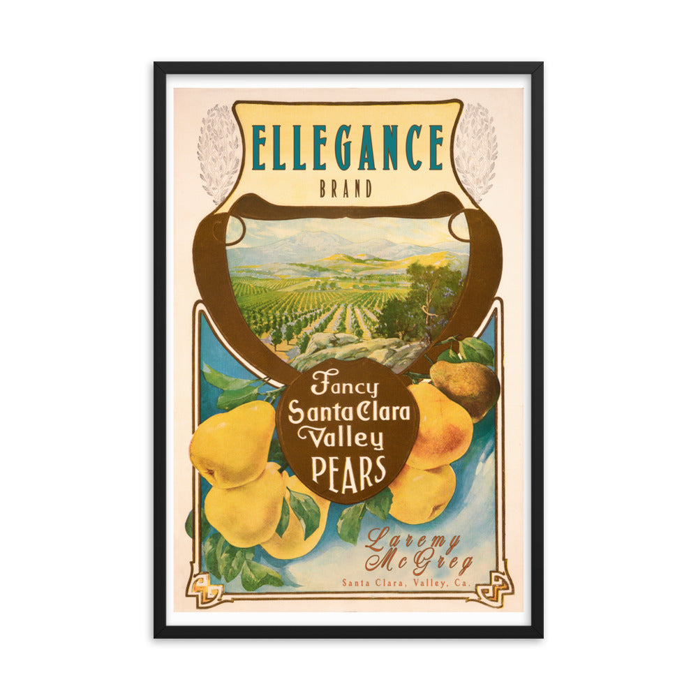 Elegance Pears | Framed poster