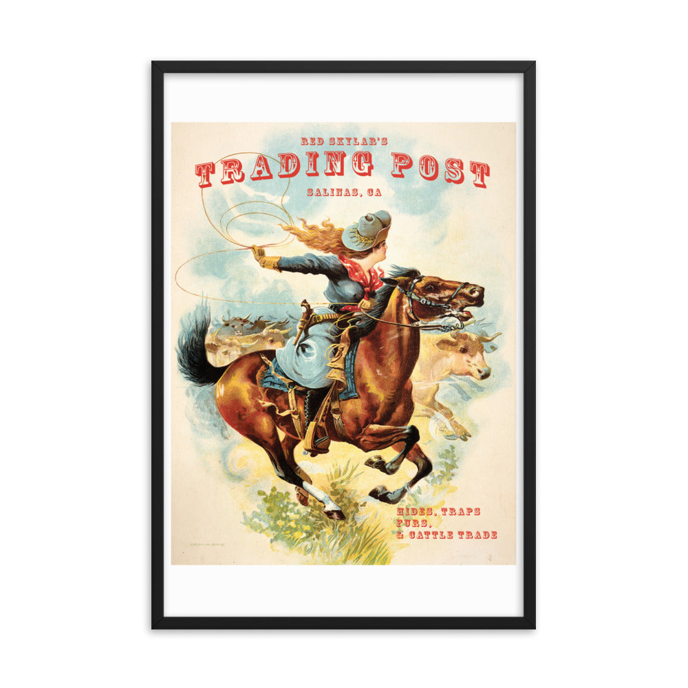 Trading Post - Red Skylar | Framed poster