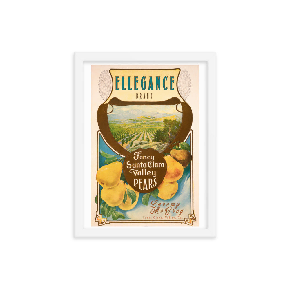 Elegance Pears | Framed poster