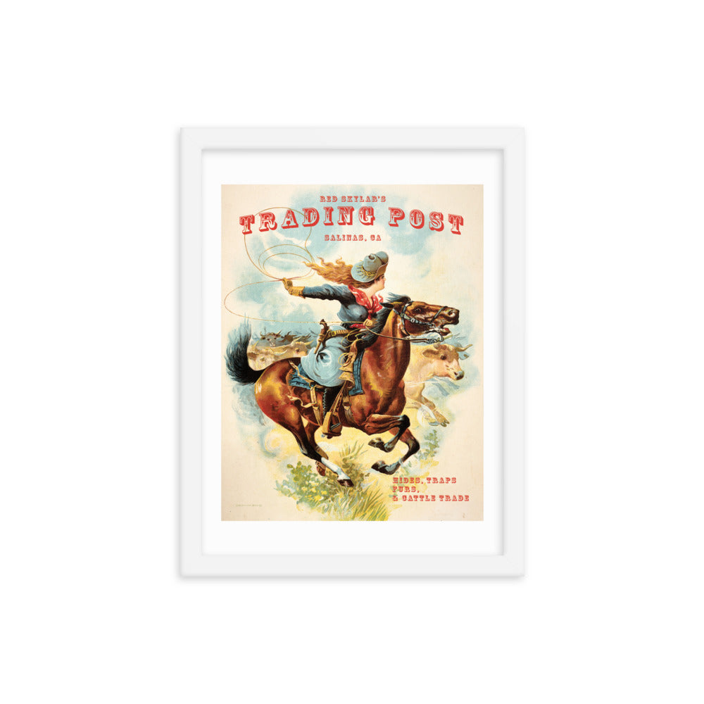 Trading Post - Red Skylar | Framed poster