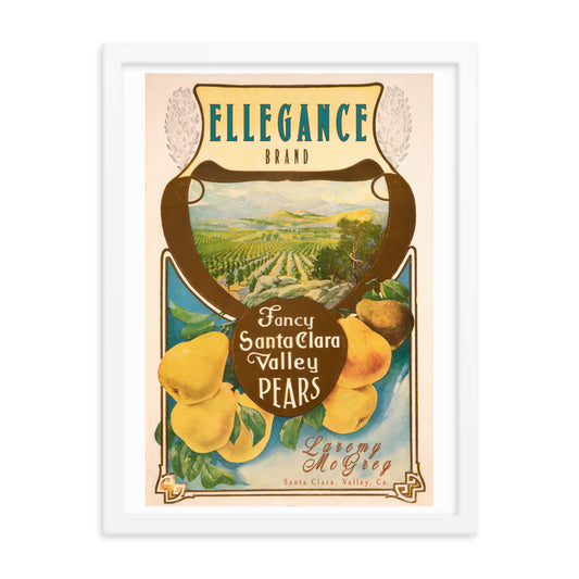 Elegance Pears | Framed poster