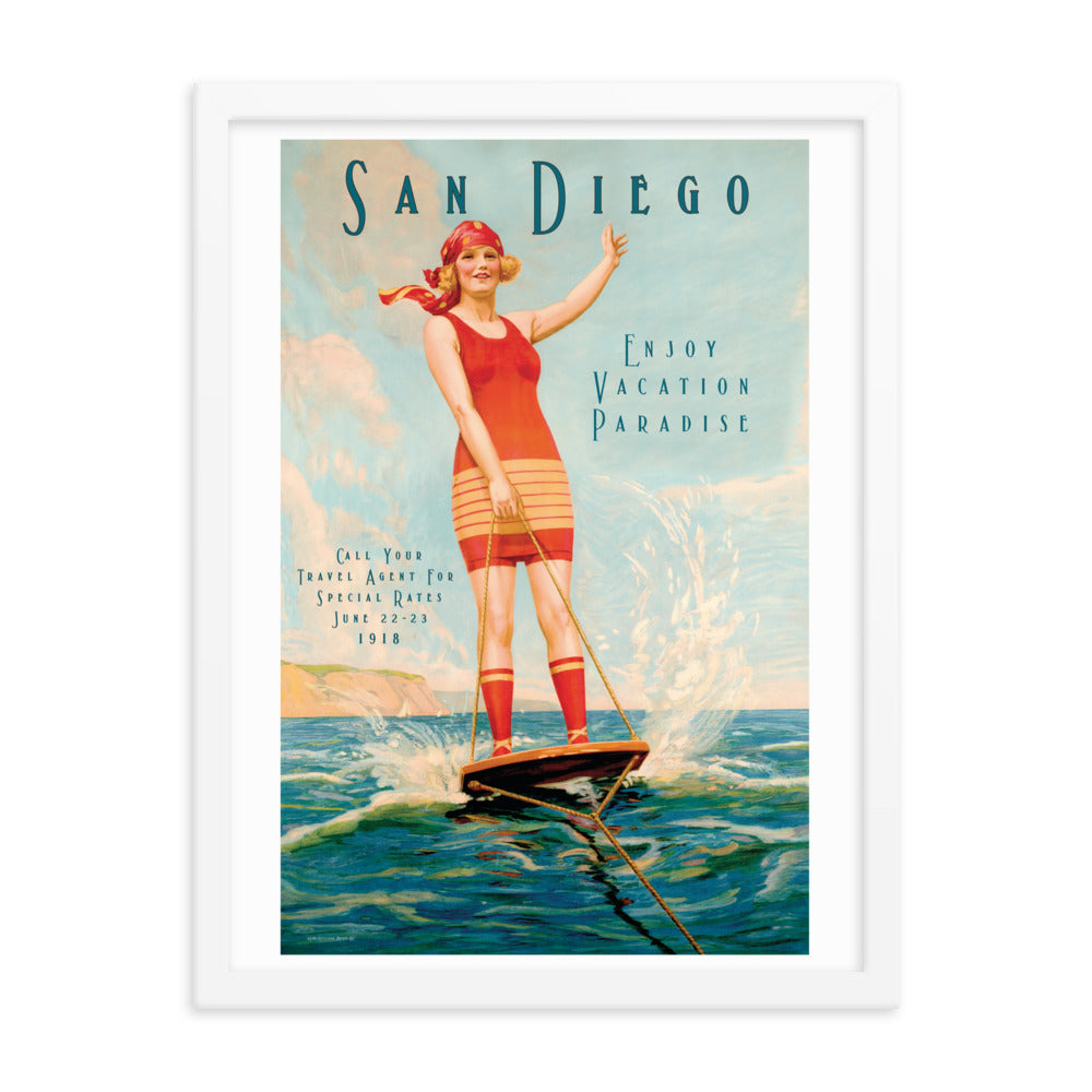 San Diego Vacation Paradise | Framed poster