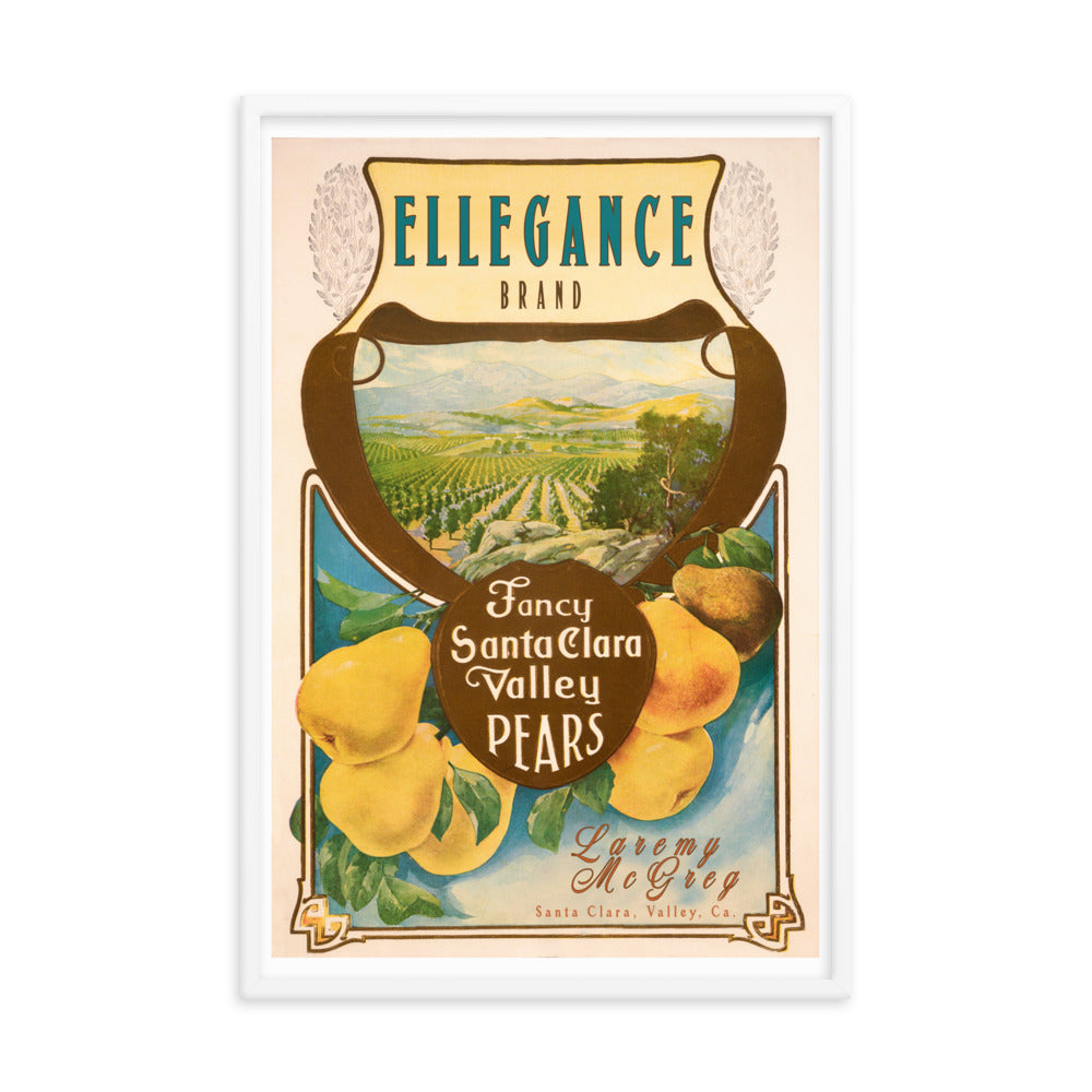 Elegance Pears | Framed poster