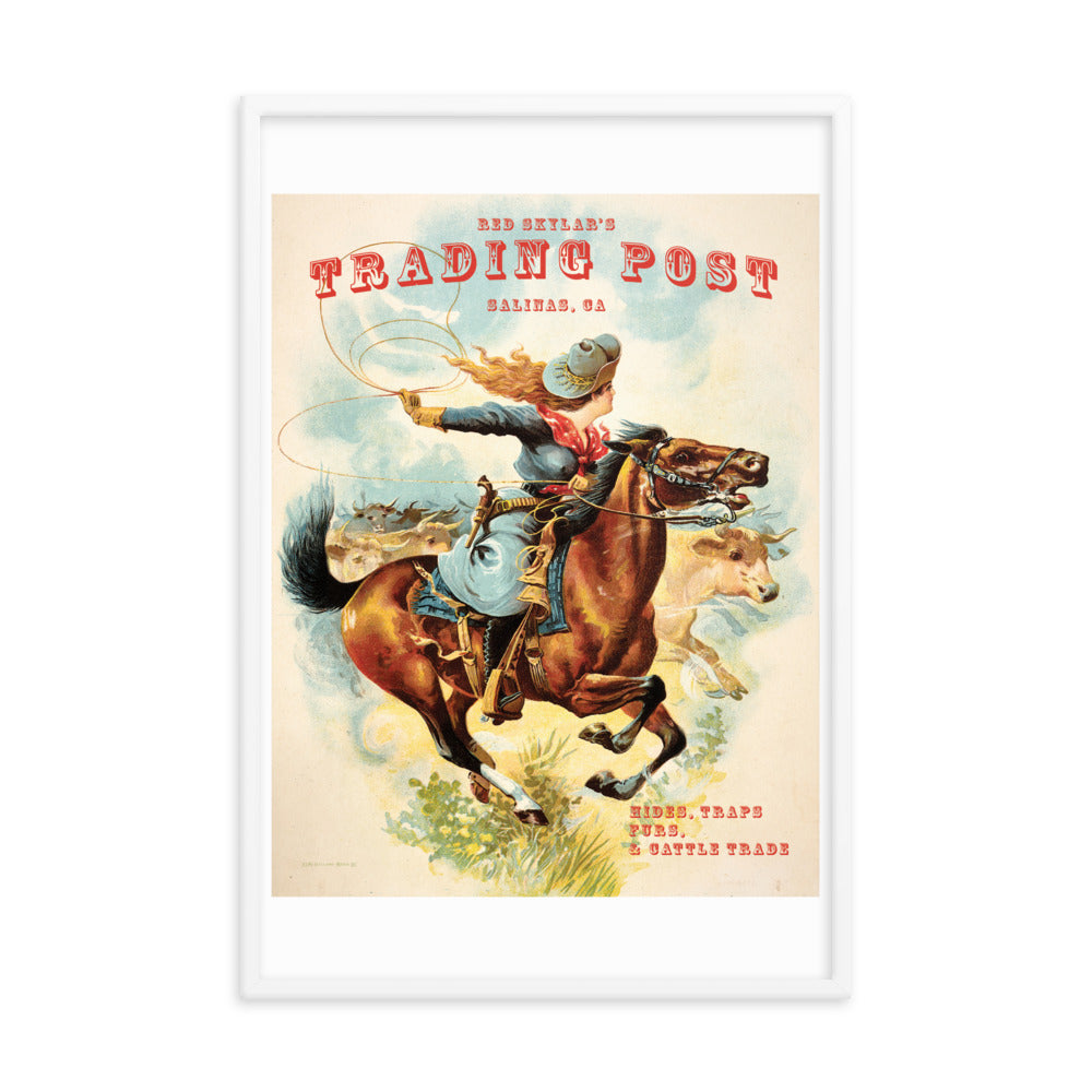 Trading Post - Red Skylar | Framed poster