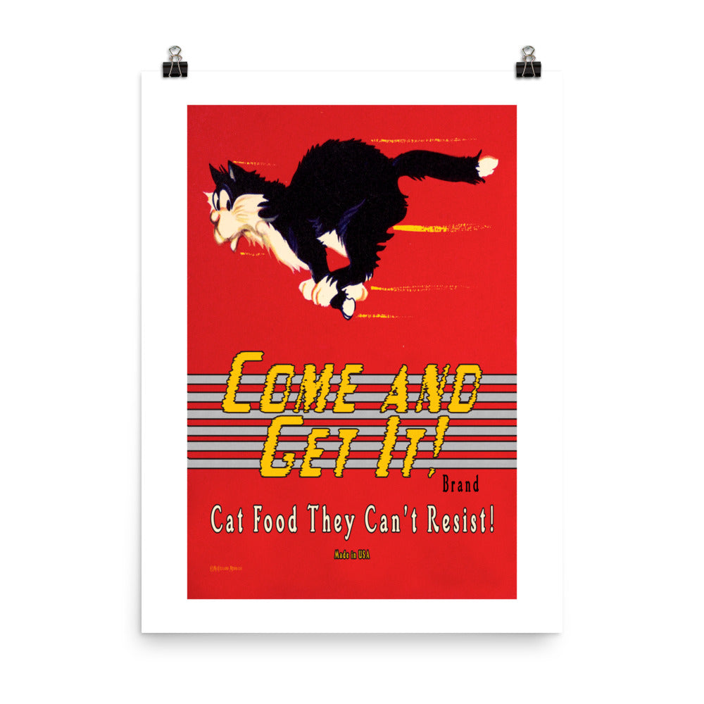 Come and Get it Cat Food Advertising | Poster