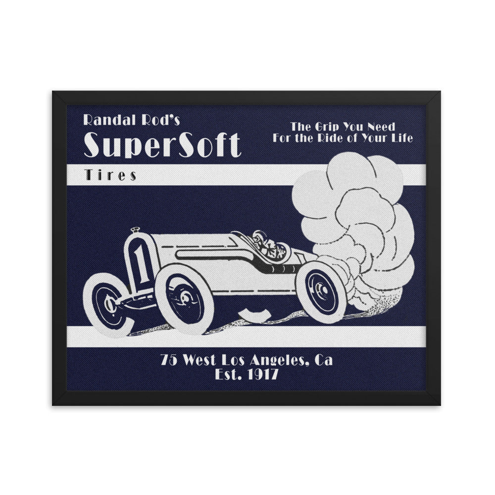 Randel Rod's Super Soft Racing Tires | Framed Poster