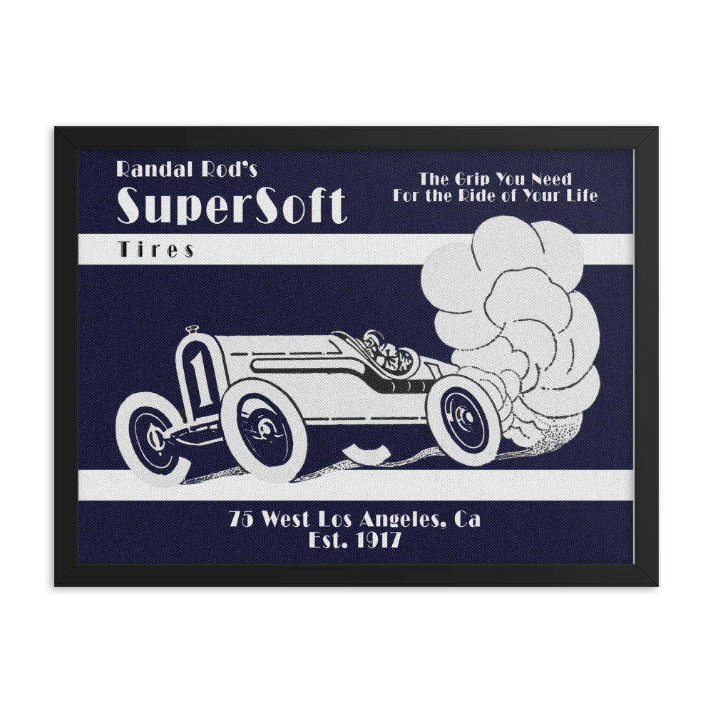 Randel Rod's Super Soft Racing Tires | Framed Poster