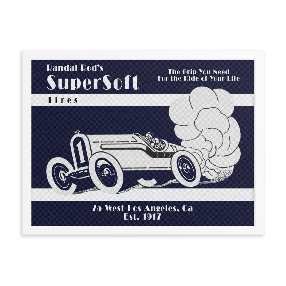 Randel Rod's Super Soft Racing Tires | Framed Poster